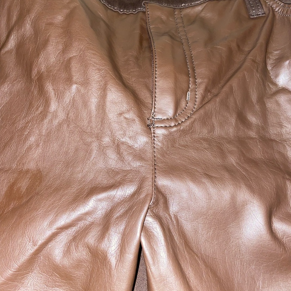 Lauren Ralph Lauren Tan Leather Pants